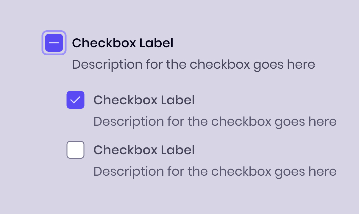 Checkbox component
