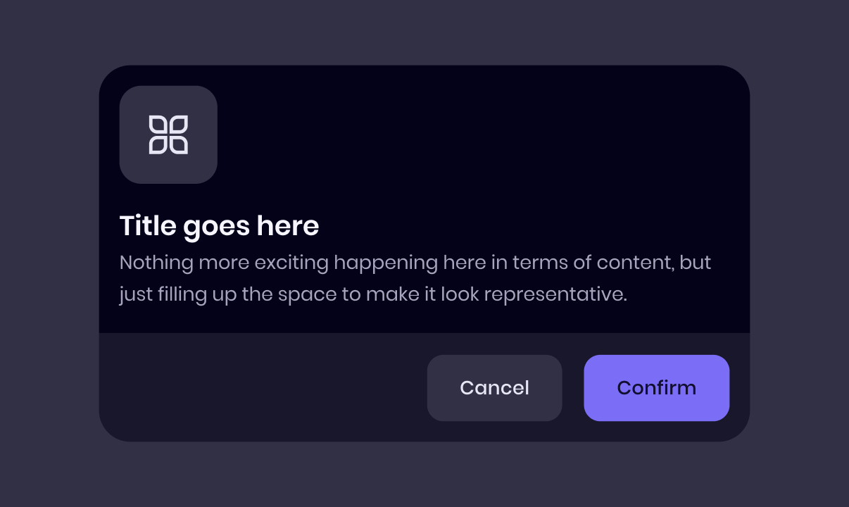 Confirmation Dialog