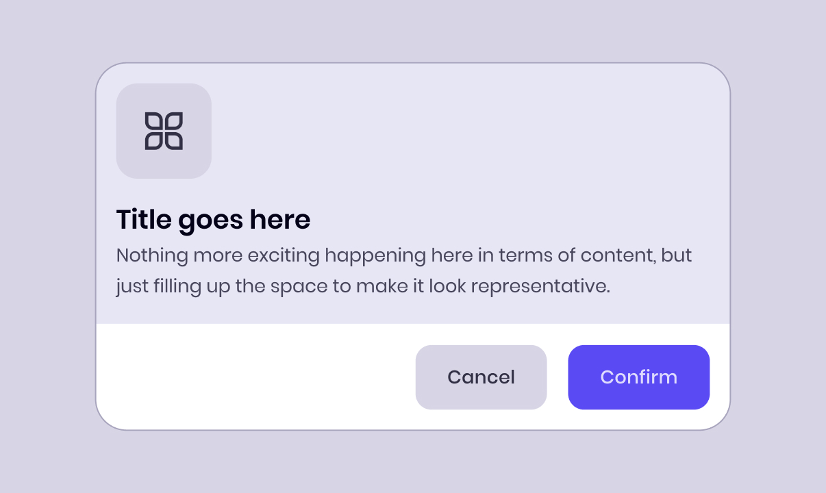 Confirmation Dialog