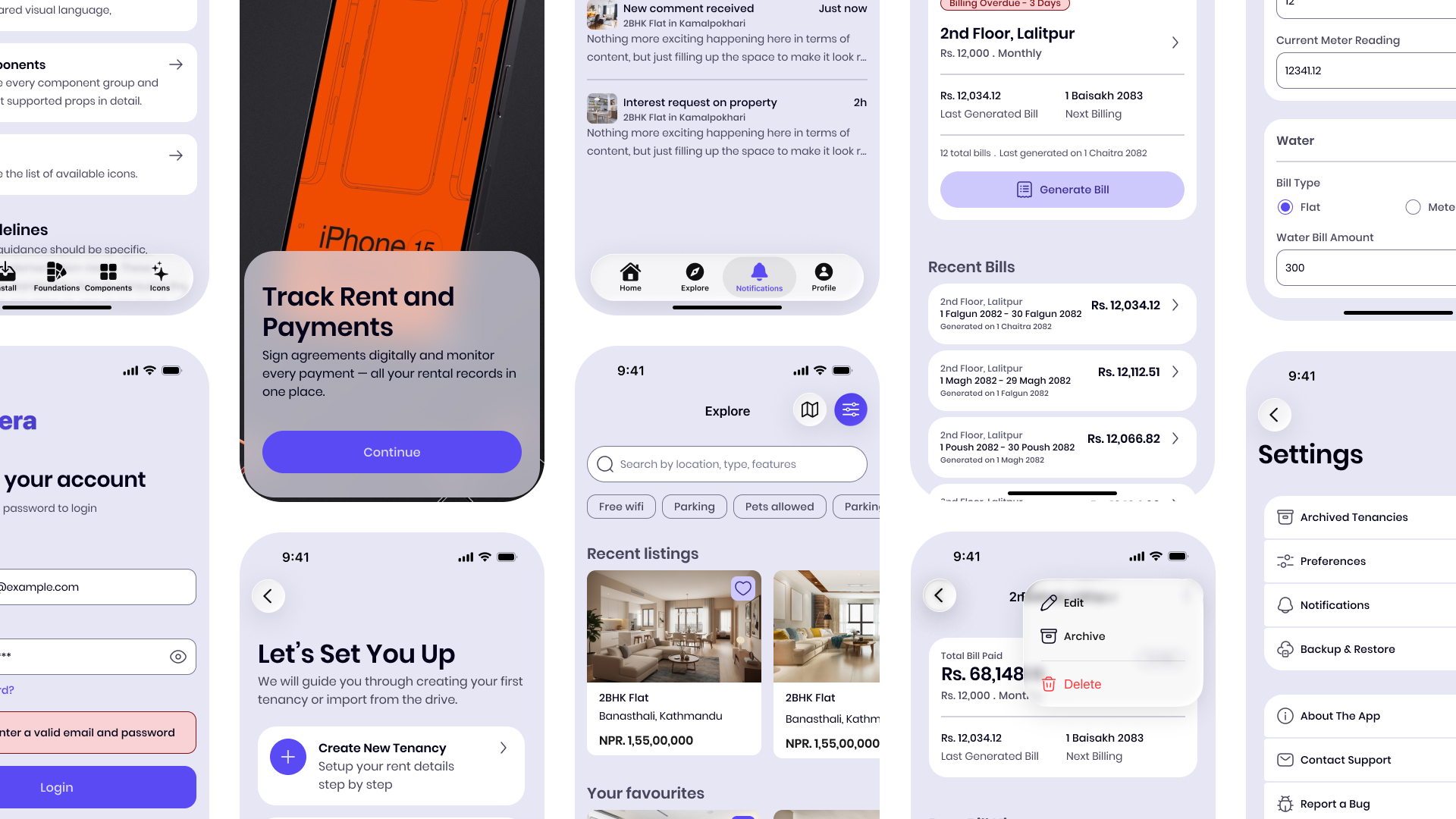 Vroxal Design system preview showing components and design tokens