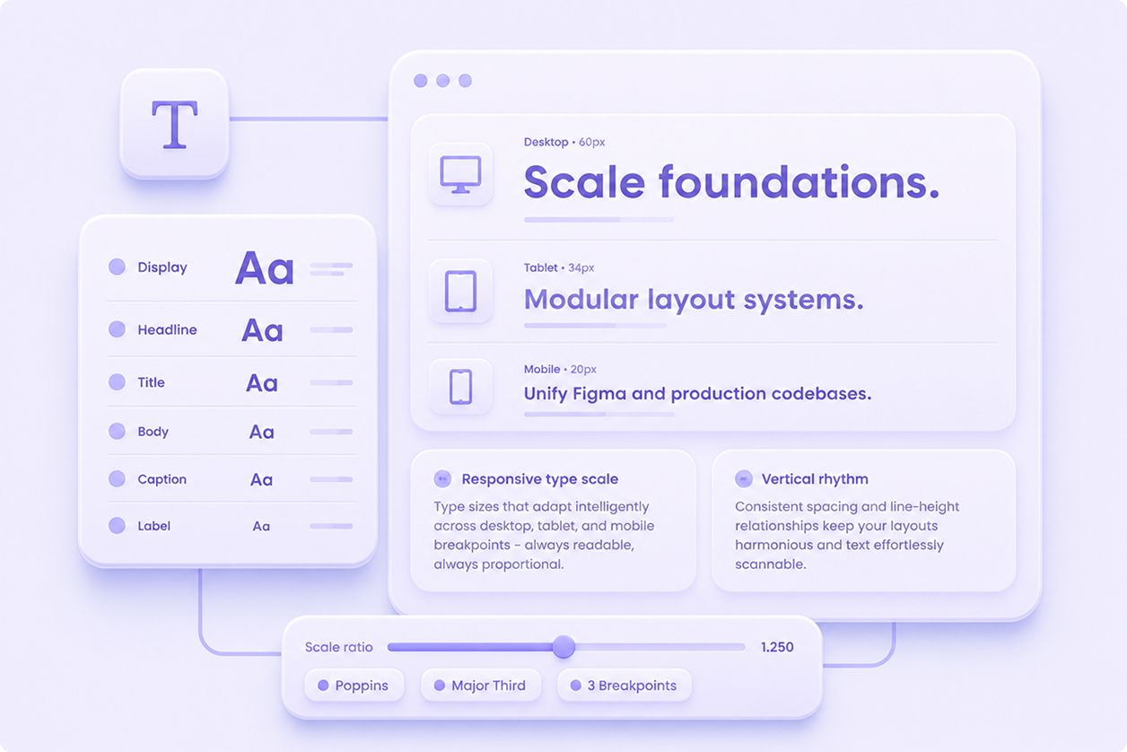 Typography scale preview